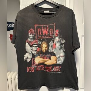 Vintage 1998 WCW NWO Run With the Pac Shirt Size Mens Large